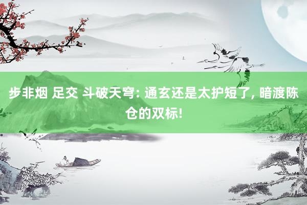 步非烟 足交 斗破天穹: 通玄还是太护短了, 暗渡陈仓的双标