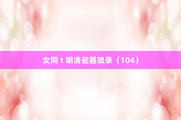 女同 t 明清瓷器琐录（104）